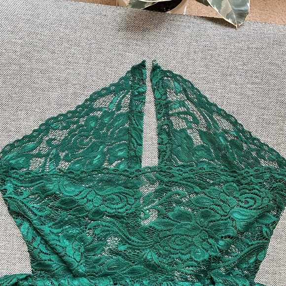 Forest Fairy Green Lace Vintage Blouse, Size: Large - Picture 17 of 17